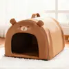 Nido para Gatos Invierno Engrosado Cerrado Seguro Nido de Invierno para Dormir Gatos Extraíble y Lavable Tamaño Grande Casa para Gatos Universal Cuatro Estaciones Casa para Perros