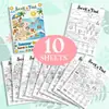 Compra directa transfronteriza de 10 hojas/paquete de libros de dibujo cognitivo de playa de verano, divertidos pósteres educativos para colorear interactivos para padres e hijos