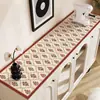 Tapete protetor de bancada de aparador e adega, tapete de mesa de gabinete de TV de luxo leve, capa de mesa de entrada de couro lavável à prova d'água para sapateira