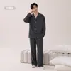 Algodón PuroPijama para Hombre Estilo Primavera/Otoño Manga Larga Juvenil Sencillo Se Puede Usar Fuera de Casa Conjunto de Ropa Nuevo Estilo 2026
