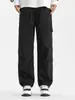 Pantalones de trabajo retro americanos para hombre, delgados de verano rectos talla grande pantalones paracaidistas, pantalones largos casuales holgados de pierna ancha para hombre