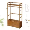 Perchero de pie, armario simple de madera maciza, perchero para dormitorio en casa, armario móvil multifuncional, venta al por mayor de fábrica