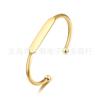 Suministro Transfronterizo Pulsera DIY de Acero de Titanio con Apertura Elástica Ajustable Nudada, Accesorios para Pulseras, Geométrico Hecho a Mano Estilo Nuevo