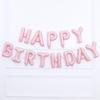 Feliz cumpleaños feliz feliz cumpleaños película de aluminio letra 16 pulgadas decoración de fiesta traje de encuadernación oro rosa