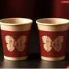 Vasos de Papel Año del Caballo 2026, Vasos Desechables, Vasos Gruesos de Alta Gama para el Hogar para Año Nuevo y Festival de Primavera, Vasos de Agua Extra Gruesos, Venta al por Mayor por Caja