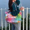Bolsa de Compras Tejida, Bolsa Ecológica, Bolso Tote de Gran Capacidad, Bolso de Hombro para Estudiantes, Bolsa para Empaque de Regalos Transfronterizos, Hecho a Medida
