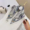 Lenço de Seda Coreano Fácil de Cuidar e Resistente a Amassados, Lenço Decorativo Pequeno para Pescoço com Padrão Paisley Listrado Bolinhas Diamante Fashion Retrô, Lenço de Cabeça, Lenço