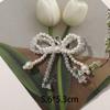 Flor de zapato de Corea del Sur, lazo de perlas de imitación, hebilla de zapato de amor, colgante, accesorios para cordones de zapatos hechos a mano, accesorios para colgar en bolsas, venta al por mayor