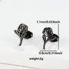 Material de Aço Inoxidável Banhado a Ouro 18K Pegada de Galhada de Veado Brincos para Cachorro Flor Rosa Primavera Brincos de Lótus em Estoque