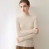Suéter de cachemira pura con cuello semialto Konsaini modelo nuevo 2026 para mujer, ajuste ceñido, camiseta básica, suéter pullover versátil