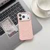 Funda de teléfono de color sólido con patrón de ondas y agujero grande, adecuada para Apple 17PROMAX, color sólido simple 16/15, tacto de alta gama 13/14