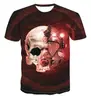 2024 comércio exterior Amazon wish novo boneco fantasma impresso em 3D camiseta de terror marca de moda masculina camiseta de manga curta