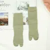 Calcetines de Dos Dedos para Mujer, Color Sólido, Estilo Delgado, Estilo Japonés, Calcetines de Dedos Divididos, Calcetines de Dos Dedos de Media Pantorrilla, Calcetines de Dedos Divididos al por Mayor