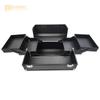 Caja de Herramientas Multicapa, Caja Portátil de Aleación de Aluminio de Doble Apertura de Gama Alta para Maquillaje, Arte de Uñas, Bordado, Belleza y Salón de Peluquería Caja de Almacenamiento de Viaje