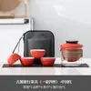 Copo expresso de vidro criativo armazenamento portátil um pote de quatro copos viagem ao ar livre carregar lata de chá pode ser impresso
