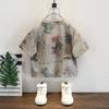 Camiseta de Manga Corta de Dinosaurio para Niño Verano 2025 Nuevo Estilo Niños Guapo a la Moda Moderno Niño Pequeño Tops de Verano