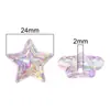 Cuentas de Estrella de Cinco Puntas de Tres Capas de Alta Transparencia con Coloración Acrílica Accesorios de Joyería para Cadena de Teléfono Móvil Llavero DIY Hecho a Mano