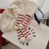 Calcetines de Terciopelo Australiano para Mujer para Año Nuevo Navideño de Invierno Calcetines de Lana a Rayas Rojas de Media Pantorrilla Calcetines de Cachemira Calcetines Rojos Cálidos con Forro de Felpa