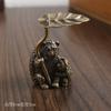 Hedgehog de latão mãe e filho vintage mesa de chá de escritório criativo conjunto de chá kung fu tampa de bule bandeja acessórios de cerimônia do chá de cobre puro
