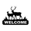 Decoración de Pared Metálica de Animales Arte Negro Decoración Decorativa de Pared Logo Decoración Hogar Sala de Estar Decoración de Pared