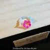 Aconchegante à Primeira Vista~ Anel de Miçangas de Frangipani, Design de Nicho, Anel Único para Dedo Indicador, Aparência Sofisticada, Anel Doce e Colorido