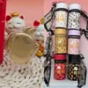 Colgante de oro puro 999 Usagi Kawaii, serie de bolso tipo cubo "Hazte Rico Rápido", con correa para colgar, presentado en transmisión en vivo de Douyin