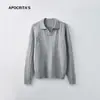 Ropa para Hombre Apo Suéter para Hombre Transfronterizo Estilo Coreano Estilo Old Money Holgado Cuello de Gaviota Solapa Tejido de Punto Trenzado Manga Larga