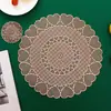 Mantel Transfronterizo PVC Hueco Bronceado Mantel de Mesa Impermeable Antideslizante Aislamiento Térmico Estilo Nórdico Mantel de Mesa para Restaurante Posavasos