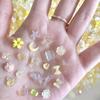 Novo Pacote de Materiais para Nail Art de Flor de Cinco Pétalas Amarela Vibrante, Lua Saia, Joias para Unhas