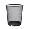 Cubo de basura redondo de malla metálica Papelera de hierro forjado Cubo de almacenamiento de cocina Papelera de oficina sin tapa Cubo de basura para baño