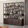 Gabinete multi-tesoro de madera maciza, partición de estilo chino, estante de exhibición de té antiguo de estilo chino nuevo, gabinete de entrada estilo Zen para sala de estar