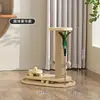 Árvore para gatos pequena de madeira maciça, economiza espaço, arranhador e poste integrados, para gatos se divertirem e aliviarem o tédio, corda de sisal, resistente ao desgaste, não solta pelos