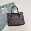 Bolsa Tote Estampada de Leopardo de Grande Capacidade para Mulheres Nova Moda Outono e Inverno 2025 Bolsa de Ombro para o Dia a Dia Bolsa Satchel Retro Bolsa de Braço