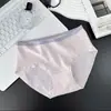 Ropa interior de algodón para bebé, algodón de color, cintura media, para mujer, algodón puro, 7A antibacteriano, cómodo, transpirable, calzones triangulares para estudiante, que cubren los glúteos