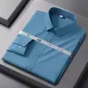 Escudo Dourado Bambu Primavera e Outono Rosa Camisa Masculina Manga Longa Casual Alto Padrão Profissional de Negócios Roupa de Trabalho Grupo de Compra de Camisas Masculinas