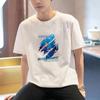 Camiseta Manga Curta Adolescente Masculina e Feminina Moda Verão 2024 Masculina Coreana Slim Fit Estampada Desenho Animado Top Estudante