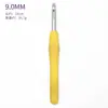 Venta Directa de Fábrica Gancho de Crochet de Mango Suave de Color TPR Crochet Hecho a Mano DIY Tejer Suéter Crochet de Cabeza Única Metal Aluminio Gancho de Crochet Sólido