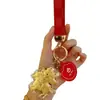 2026 Ano do Cavalo Ouro Puro 999 Riqueza Instantânea Corrente para Celular Lanyard Deus da Riqueza Cavalgando um Cavalo Pingente Chaveiro