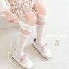 Minliu calcetines para niñas transpirables seda de vidrio verano calcetines para mosquitos calcetines dulces de gato para niños lindos calcetines hasta la pantorrilla