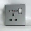 Interruptor de Pared para Hogar de Vidrio Templado Interruptor para Hotel Boutique Plata Estrella Enchufe USB Panel de Interruptores de Comercio Exterior