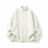 Novedad de Otoño 2026: Cárdigan de estilo americano con doble cremallera, holgado y versátil, con un diseño de punto casual y sencillo