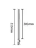Válvula de dispensación industrial de laboratorio de acero inoxidable de un solo tubo, punta de aguja de dispensación de cabeza plana extendida de 310 mm