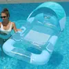 Yiwu Comércio Exterior Boia Inflável para Água com Toldo Jangada Flutuante Rede Moonlight Rede de Água Cadeira de Sol Atacado