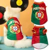 Ropa nueva para mascotas transfronteriza Copa del Mundo manga corta copa de fútbol perros perros pequeños medianos grandes gatos ropa estilo primavera verano