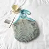 Moda Primavera y Verano Bolso de Punto Calado Estilo Cesta de Pescado para Mujer 2026 Nuevo Tendencia Estilo Coreano Nicho Bolso de Playa para Vacaciones