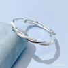 Pulsera de plata esterlina 9999 para mujer, sólida, abierta, retorcida, diseño de nicho de moda, pulsera Young para novia, novia