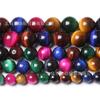 Pulsera de cuentas sueltas de piedra de ojo de tigre de siete colores de Cast Ming, accesorios hechos a mano para bricolaje al por mayor