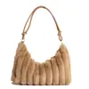 Bolsa de Peluche Estilo Coreano Otoño e Invierno 2025 Nuevo Bolso de Mano Simple de Moda Bolso de Pana Versátil Bolso Cruzado para Mujer
