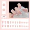 Xiaohongshu Douyin Unha Postiça Gel Jelly Estilo Diamante Manicure Estilo Puro Desejo Menina Gelo Transparente Removível Adesivos de Unha Prontos