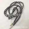 Cuerda de poliéster acanalada redonda de 5 MM, cuerda para la cintura, cuerda para sombrero, cordón con hebilla metálica, accesorios para ropa, venta al por mayor